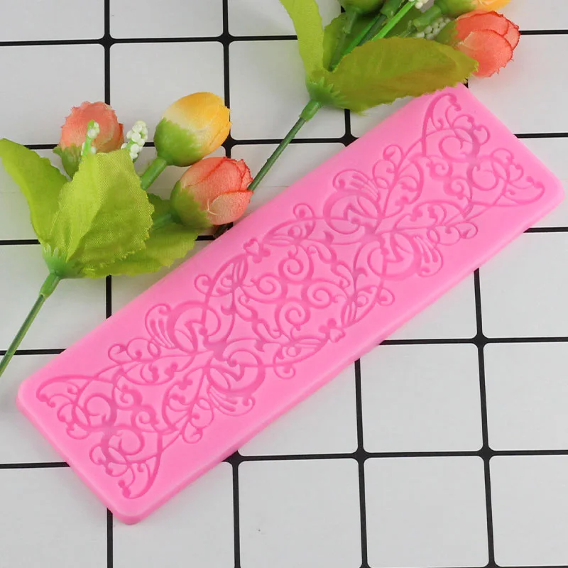 Lace Mat Fondant Flowers Cake Decoration Silicone Mold Surafcraft Chocolate Candy Baking Tools Cake Decorating Lace Molds