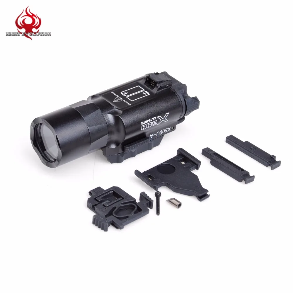 Night Evolution Softair Tactical Flashlight x300u LED Flashlight Tactical Gun Weapon Light For Weapon NE01008