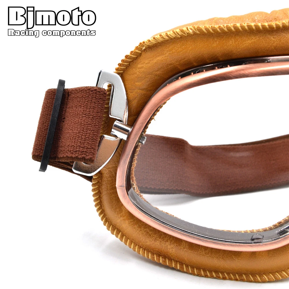 bjmoto 5 Colors Motorcycle Cruiser Scooter Biker motorcross Retro Vintage goggle glasses For sports goggle