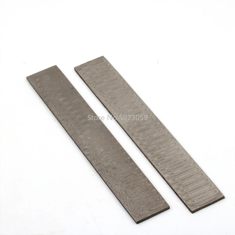 1 Piece DIY Knife Making Damascus Steel Ladder Sandwich Pattern Steel Knife Blade Blank Has Been Heat Treatment 200*30*3mm