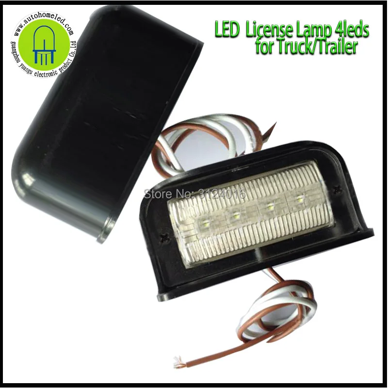 

1pc X dahosun Led License Plate Light for 12V 24V Rear Tail 4leds Truck Lorry Trailer Caravan 4x4 and car