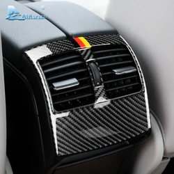 Real Soft Carbon Fiber for Mercedes Benz C Class W204 2007-2012 2013 Car Rear Air Outlet Vent Sticker Interior Trim Accessories