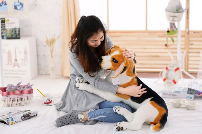 big lovely simulaiton stuff beagle dog toy lying beagle dog doll gift about 80cm 0550