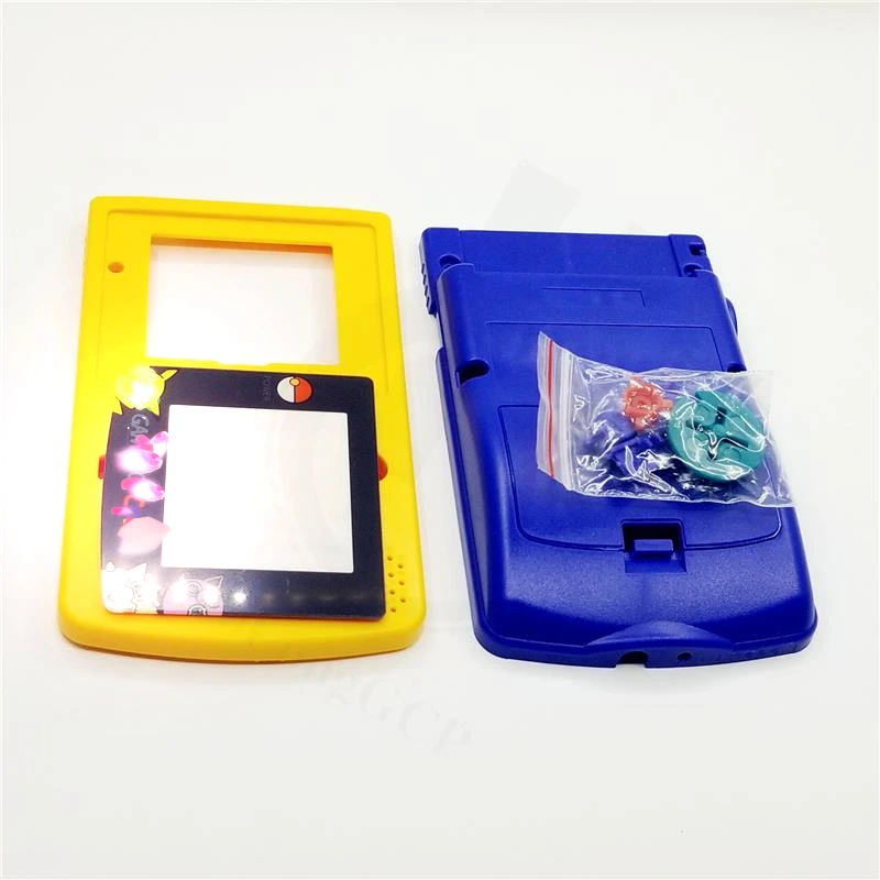 عالية الجودة DIY حالة خاصة ل gbc محدودة طبعة الأصفر الأزرق النسخة قذيفة ل ل gameboy اللون لعبة وحدة