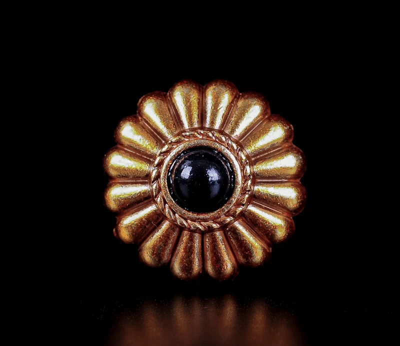 Conchos negros y turquesas, decoración artesanal de cuero, Flor de Oro del Sur, Conchos Tribal, 10 Uds.