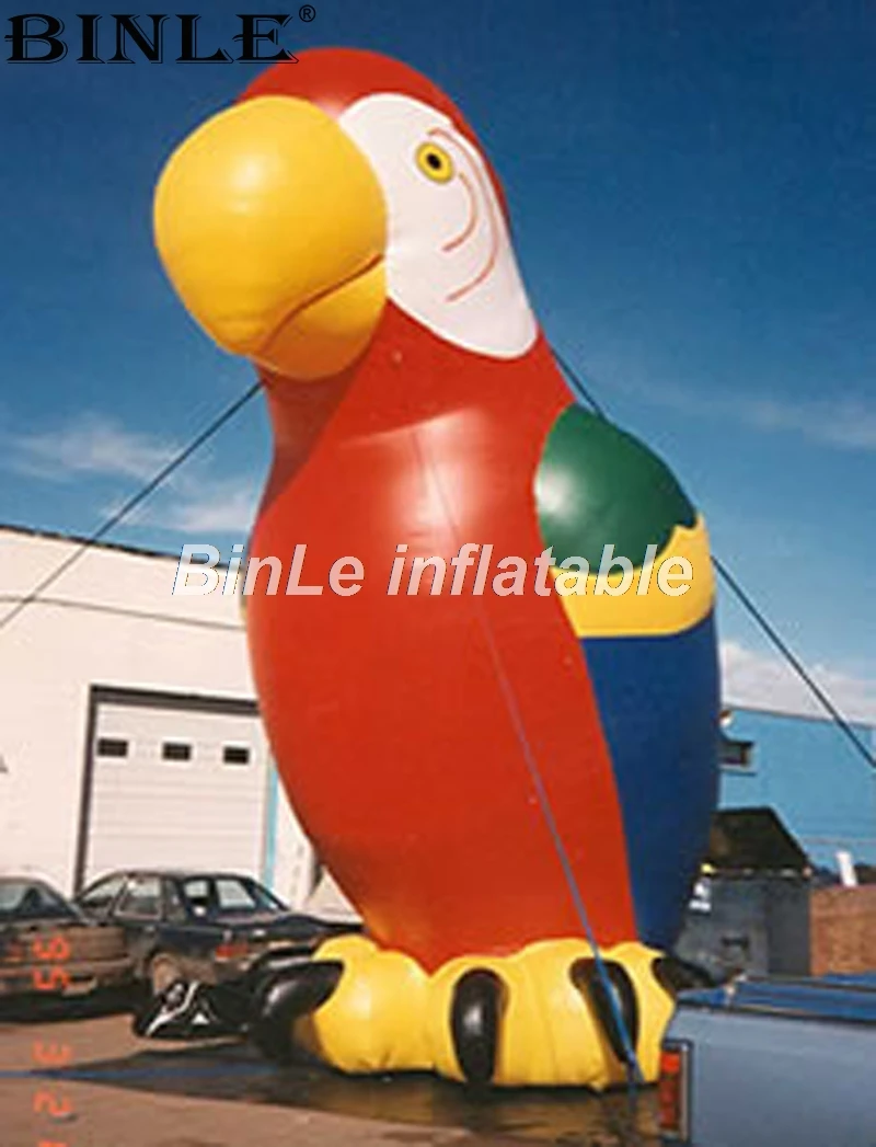 Outdoor Decoratieve Opblaasbare Vliegende Animal Giant Opblaasbare Papegaai Cartoon Opblaasbare Vogels Model Voor Event Decoratie