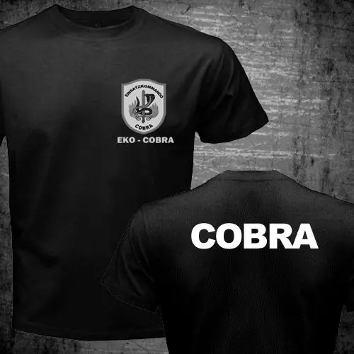 Austria EKO COBRA Special Forces T shirt men two sides amry gift casual tee shirt USA size