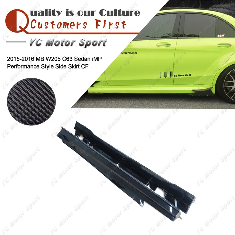 

Car Accessories Carbon Fiber iMP Performance Style Side Skirts Fit For 2015-2021 MB W205 C63 Sedan Side Skirt With Canard