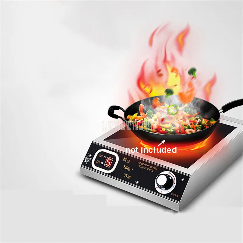 3500W High Power Commercial Electric Induction Cooker Stir-frying Electric Oven Plate Cooker Black Crystal Panel Cooktop SY3501