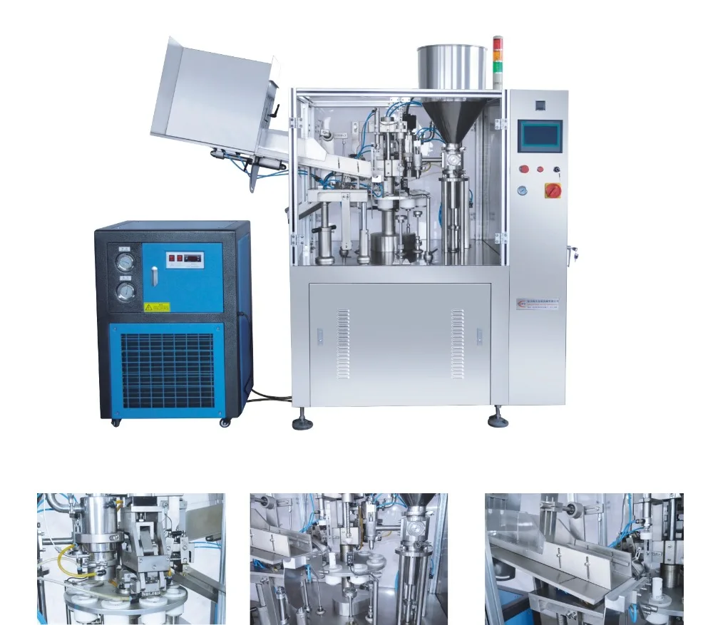 CapsulCN,PakCN-Sel 60A Automatic Folding Plastic&Compound&Laminate Tubes  Filling Sealing Machine Lotion Cream Tube Filler