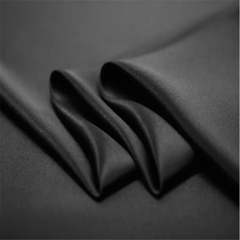 3 Meters 40 Mm Heavy Silk Crepe De Chine Fabric 100% Mulberry Silk 114 Cm Width Black Natural White Colors Sample Testing