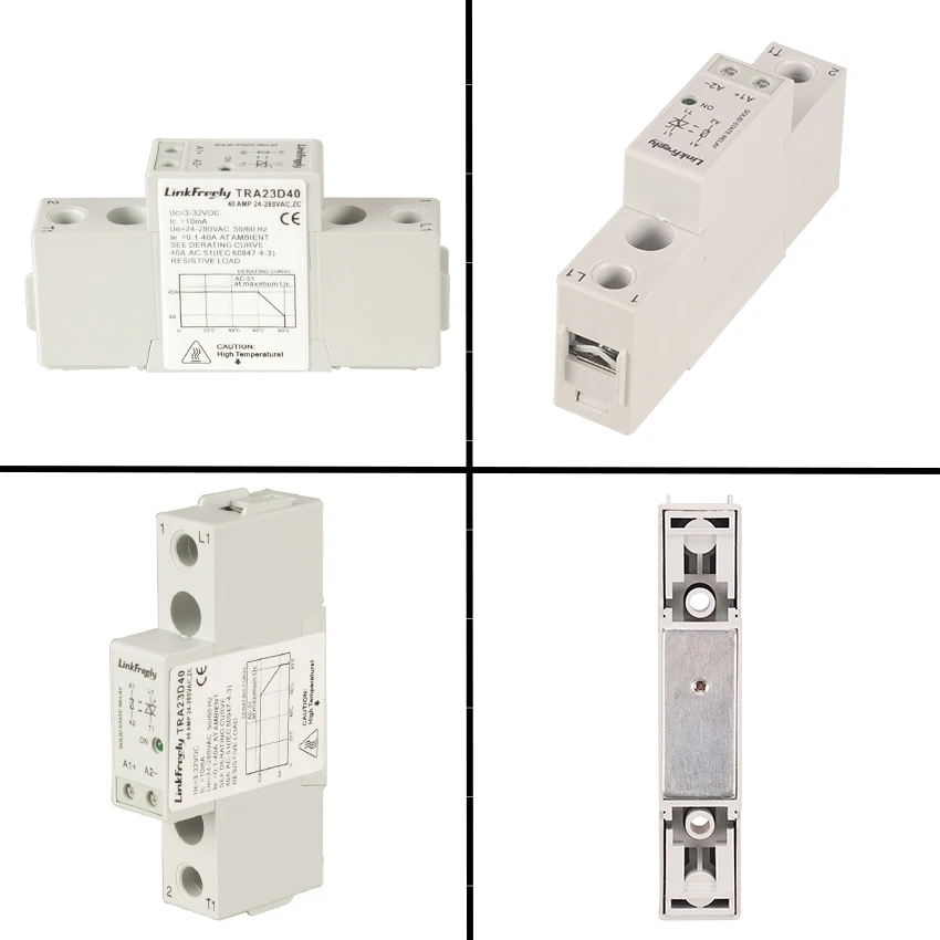 TRA23D40 Mini AC SSR Solid State Relay Module & Board 3V 5V 12V 24V 32VDC Input  40A 24-280VDC Ouput Smart Auto Current Relay