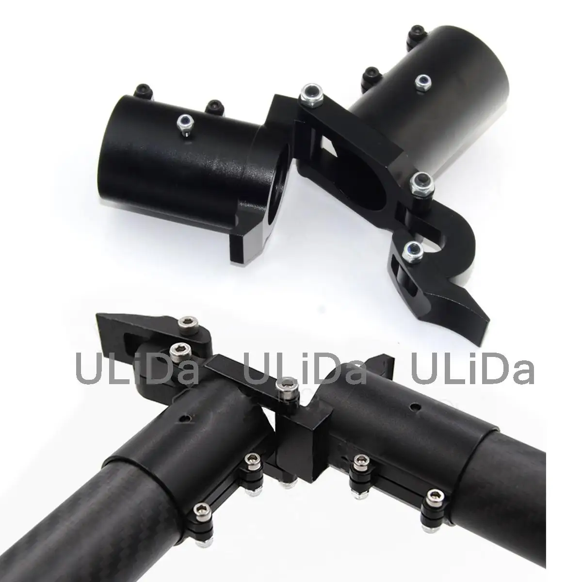 35mm Tube Connector Horizontal Fold Arm CNC Aluminium for Plant Protection UAV