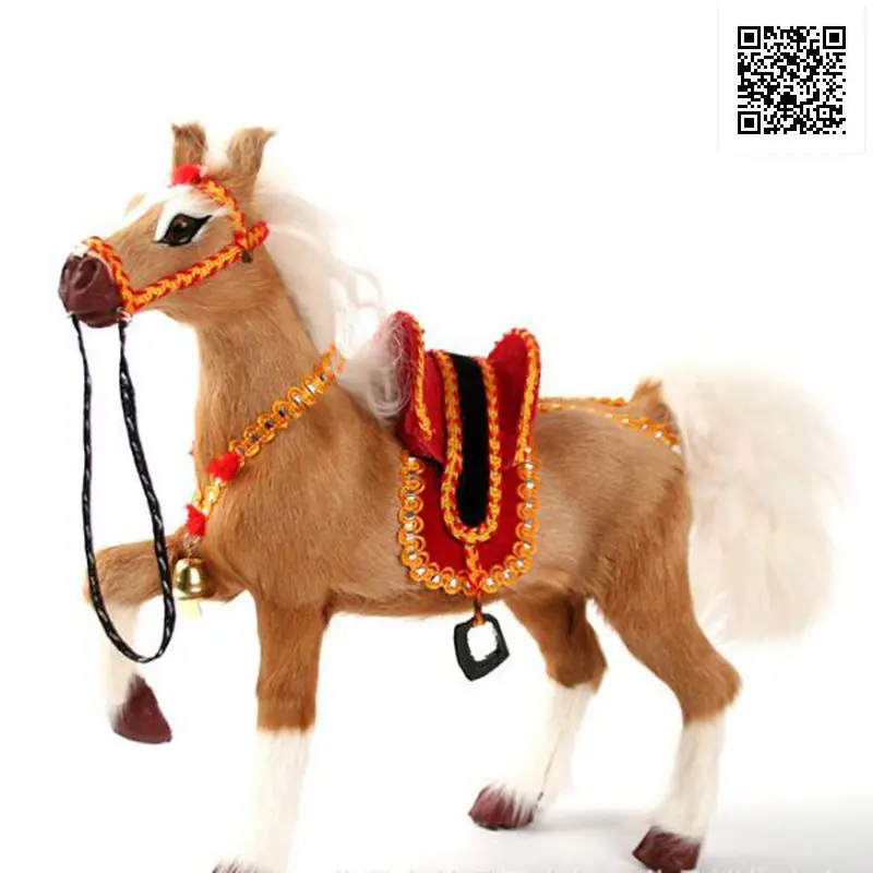 

24x21cm Simulation horse children toy animal model Christmas toy gift