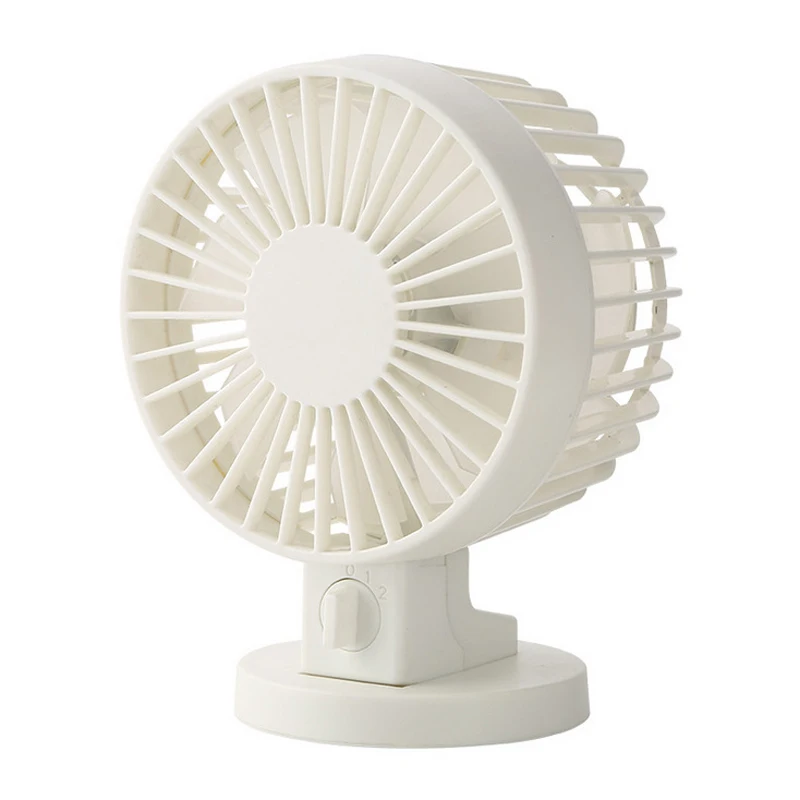 Ventilador de mesa portátil, mini ventilador de plástico com refrigeração por usb