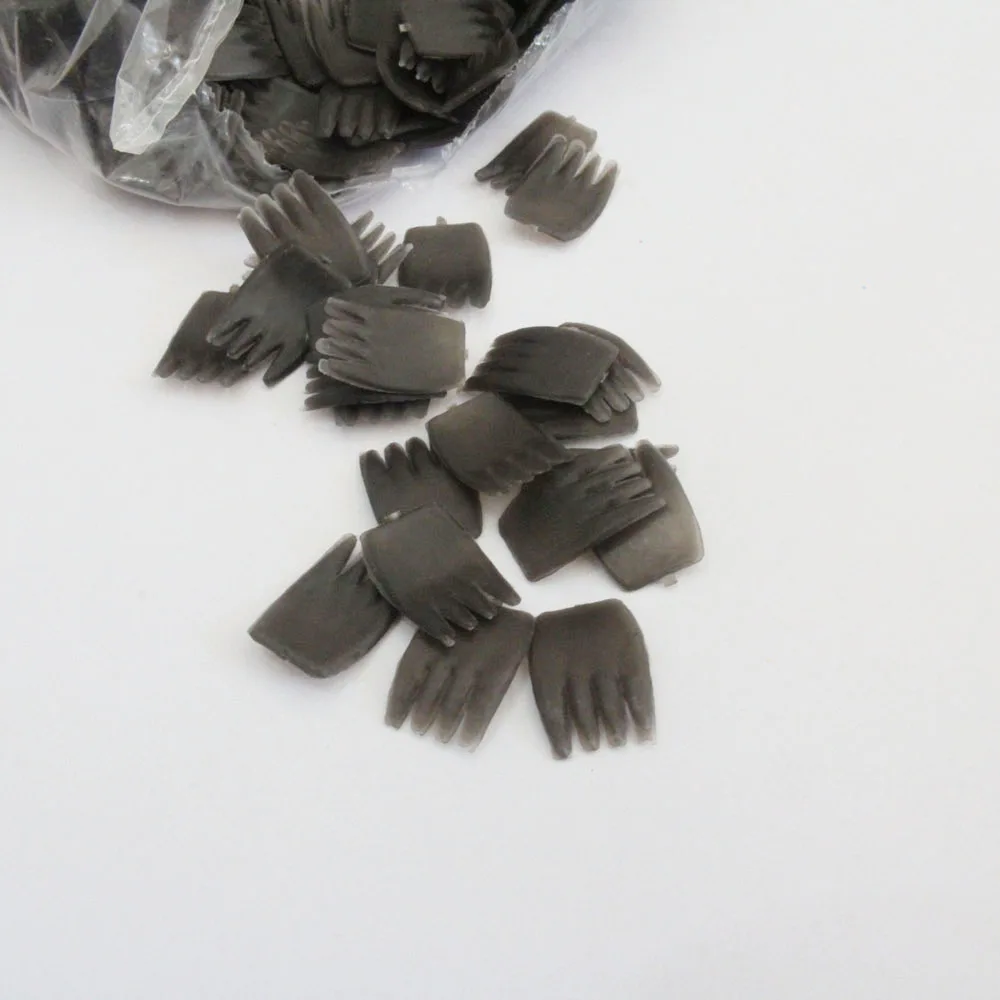 200pcs/lot new items 10x15mm/13x20mm black color plastic animal paw foy diy plush doll findings--size option