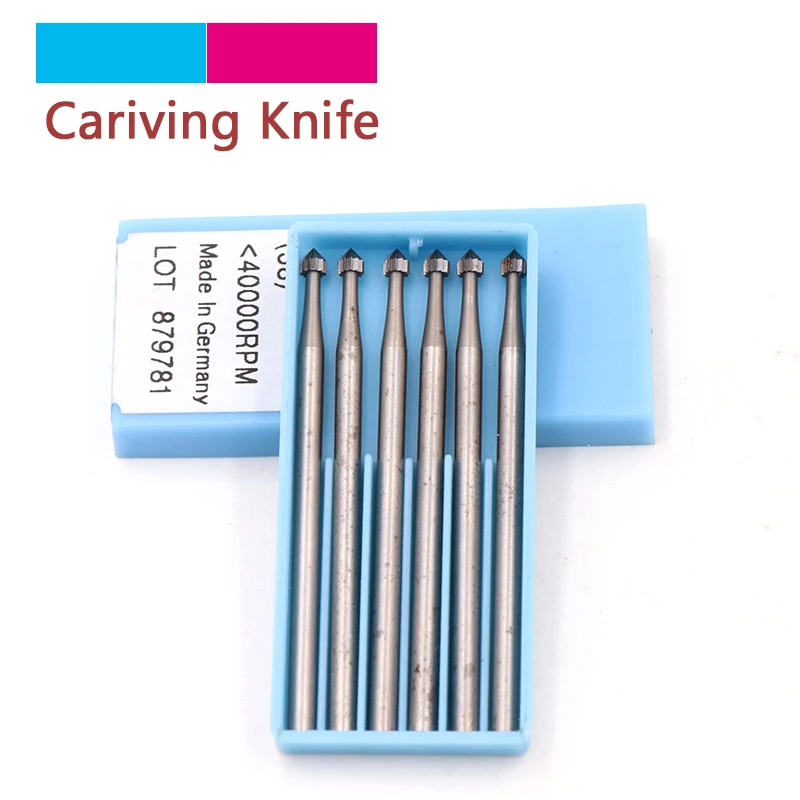 

TuoLZ 1/6pcs 2.35mm Shank 1.0-2.3mm Precision Tungsten Carbide Rotary Burrs Milling Cutter Rotary Tool Peach Type Carving Knife