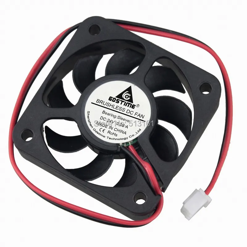 10pcs/lot Gdstime DC 24V 2Pin 5010S 5CM 50mm x 50mm x 12mm Exhaust Cooling Cooler Fan