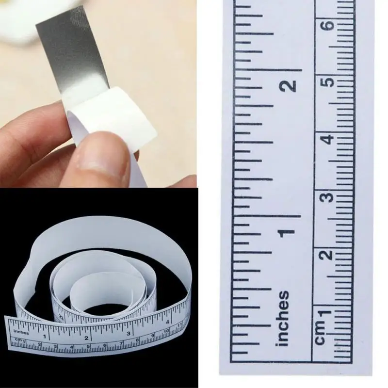 45/90cm Vinyl Metric Measure Soft Ruler Tape DIY Self Adhesive Measuring Tape Ruler Sticker Home Sewing Tool #25