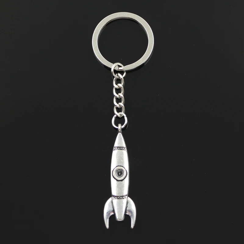 

New Fashion Keychain 50x15mm Rocket Missile Pendants DIY Men Jewelry Car Key Chain Ring Holder Souvenir For Gift