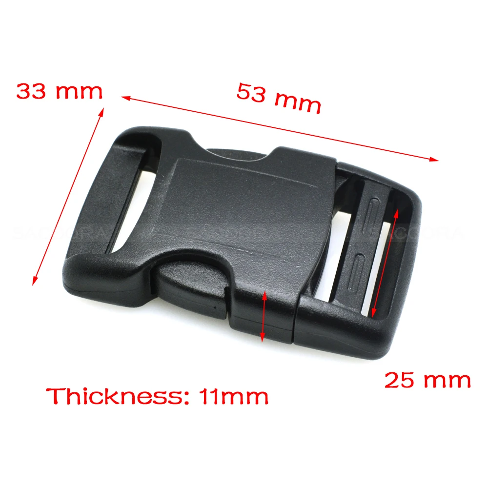 Webbing 20mm 25mm Plastic Arched Side Release Buckle For Backpack Straps Student bag, travel bag, outdoor sports bag accessories