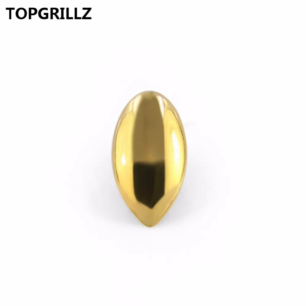 TOPGRILLZ Vampire Fang Single Cap Gold Tone Canine Tooth Grills Fangs Dracula Teeth Grillz,Gift