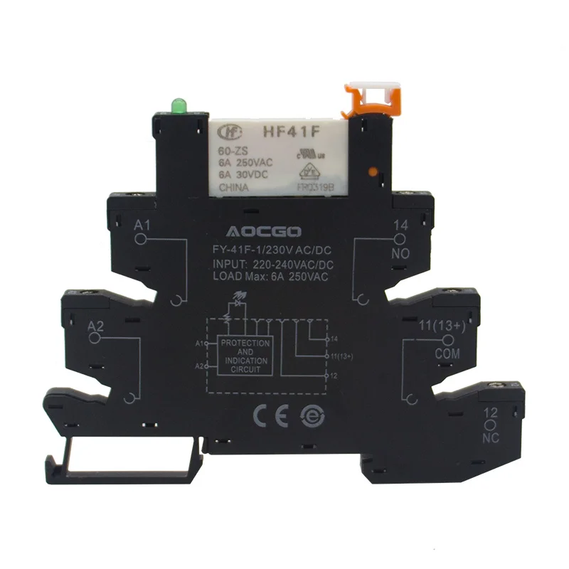 Slim Relay Mount On Screw Socket with LED and Protection Circuit 230VDC/AC