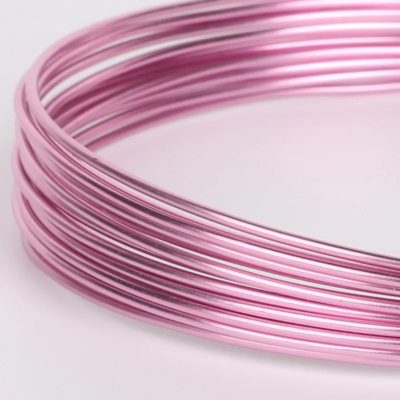 New Arrvial 1.5mm 5m 15 gauge Multicolor Round Aluminum Wire Soft Metal Floristry Wire For DIY Jewelry Findings & Craft Making