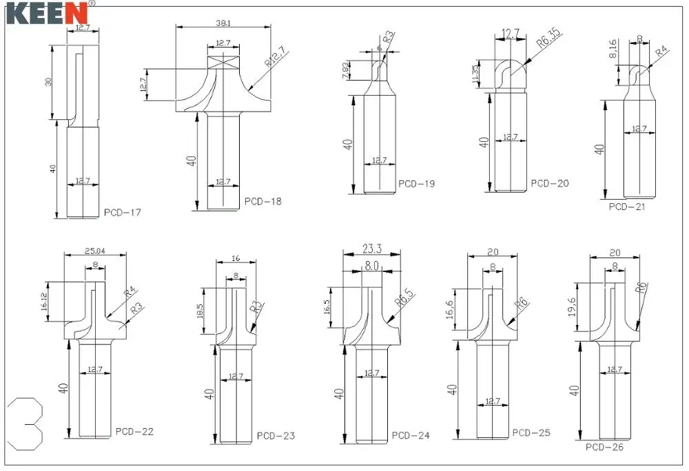 Punta del router in metallo duro per utensili da taglio per incisione con taglierina per legno Frese per la lavorazione del legno con gambo da 12,7 mm