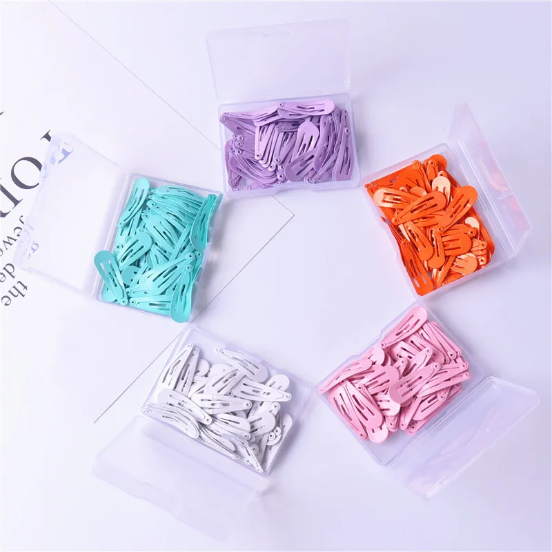 Koreanische Mode 50 Stück/Set Einfarbige Bonbon-Haarspangen 3cm Haarklammern Kopfschmuck Box Haarclips Mädchen Haaraccessoires – Detail 8