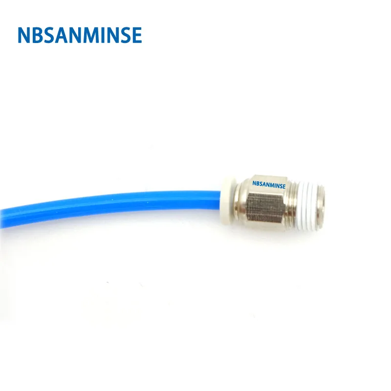 10Pcs/lot PC M5 M6 1/8 1/4 3/8 1/2 Tube Pneumatic Push In Connector Coupling Air Male Straight Fitting Plastic Connector Sanmin