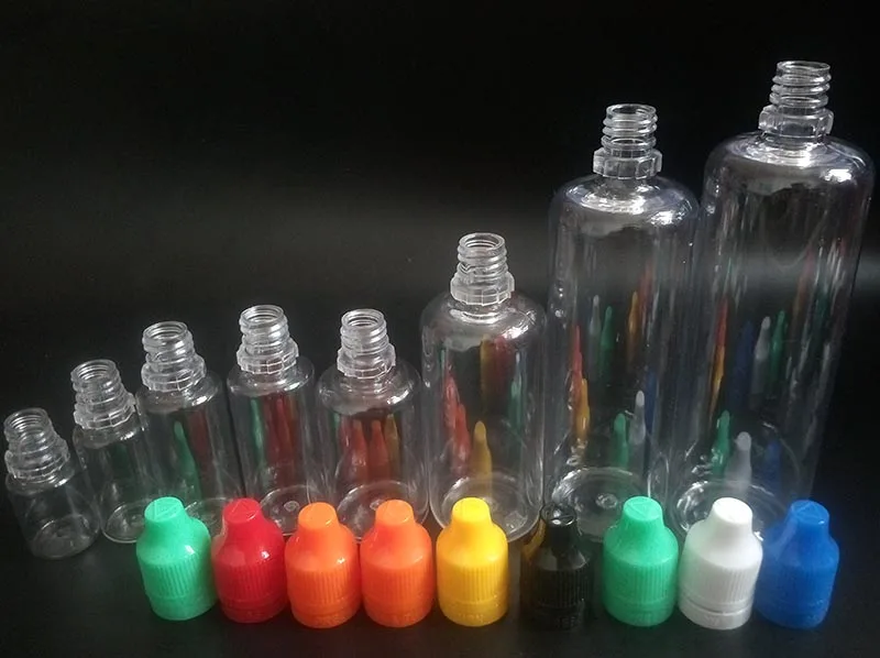 PET Tamper Evident E juice E liquid Dropper bottles 5ml 10ml 15ml 20ml 30ml 50ml 60ml 100ml 120ml E cigarette plastic bottles