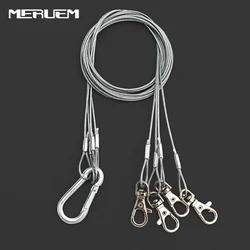 Kit de suspensão de luzes de aço inoxidável, Pendure Rope, Cabo galvanizado gancho, Suspensão crescer luminárias, 15kg, 1 saco, 4pcs por conjunto