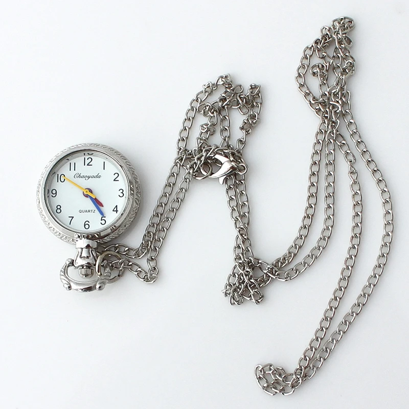 Mini Cute Unisex Fashion Number Dial Quartz Pocket Watch Women Man Necklace Pendant with Chain Gifts Child Boy Girls Watches