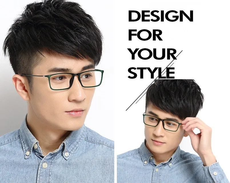 Fashion Men Oversized Square Ultem Tungsten Glasses Frame Women Big Ultralight Myopia Optical Eyewear Can Fill Prescription Lens