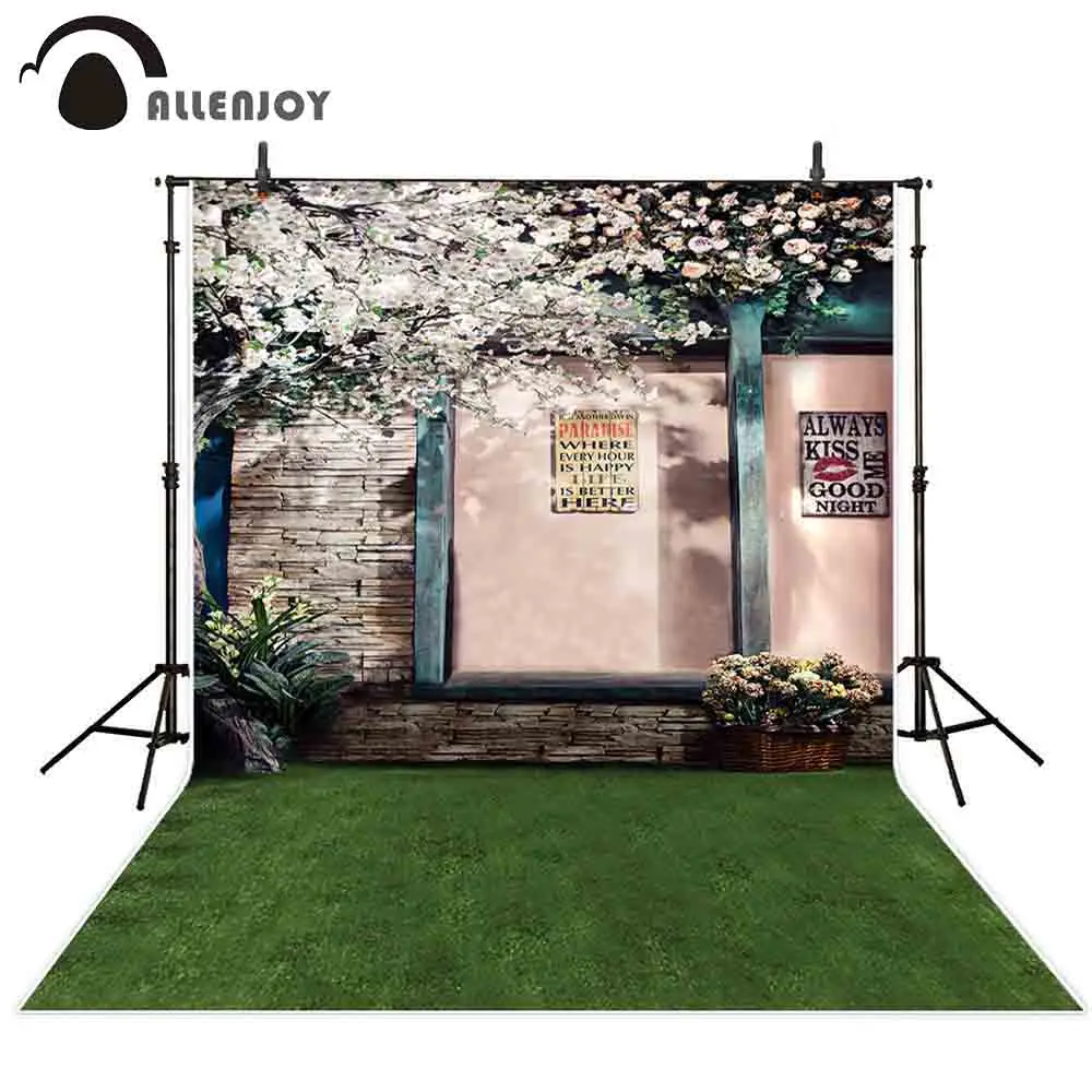 

Allenjoy background for photo studio garden tree grass shop photography backdrop photo studio photobooth custom new photocall