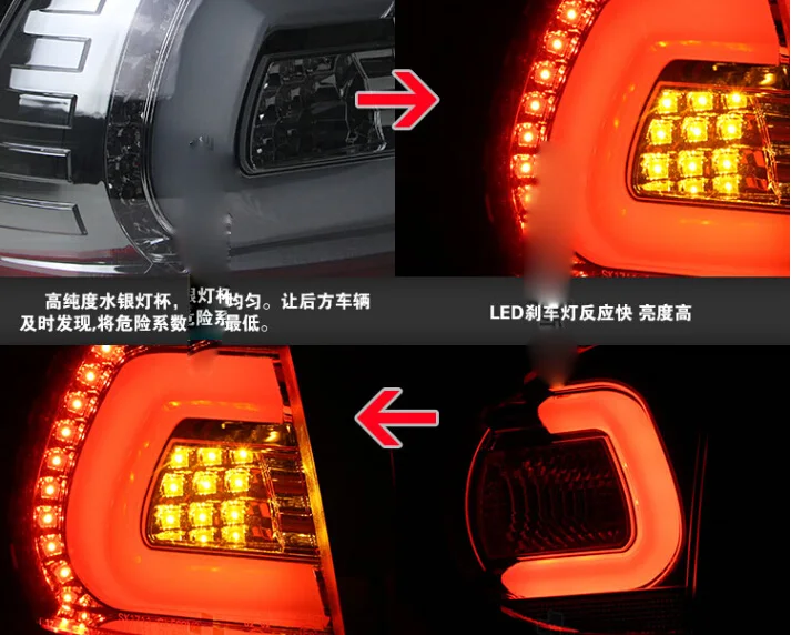 4pcs car styling Golf5 tail lights for 2005 2006 2007 2008 Golf5 taillights LED Tail Lamp rear lamp Golf 5