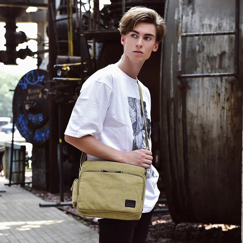 Imagem -06 - Bolsas Masculinas de Lona Multifuncionais da Moda para Adolescentes Bolsas de Ombro de Lazer Bolsas de Viagem de Alta Qualidade Cores