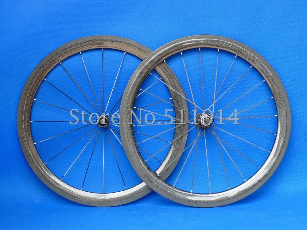 Toray  Carbon Fiber Clincher Wheelset 50mm  Road Bike Bicycle Wheel Clincher Rims 20.5/23/25mm Width