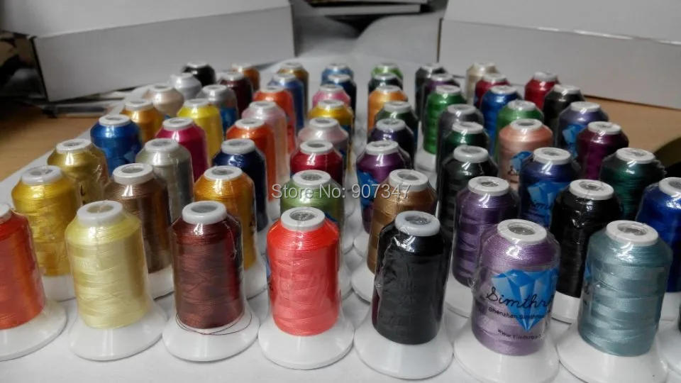 

63 Brother colors machine embroidery thread 500m/cone assorted 63 cones threads