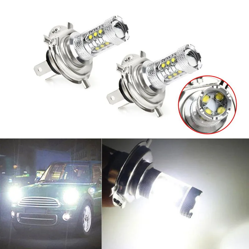 

80W H7 LED Bulbs w/ Error Free Decoders For BMW E46 3 Series High Beam DRL