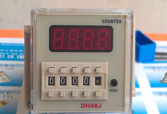 DH48J 1-9999 per-formative number counter Counting Range AC 220V 5A Electric Counter Relay