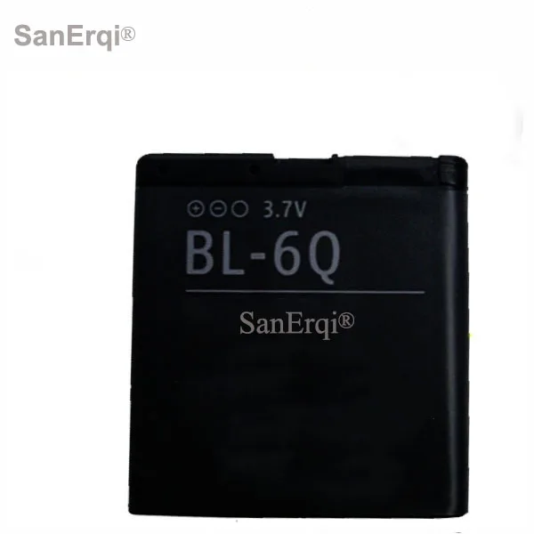 SanErqi 100% Tested Replacement Li-ion Polymer Phone Battery BL-6Q For Nokia 6700C 6700 970 mAh Battery