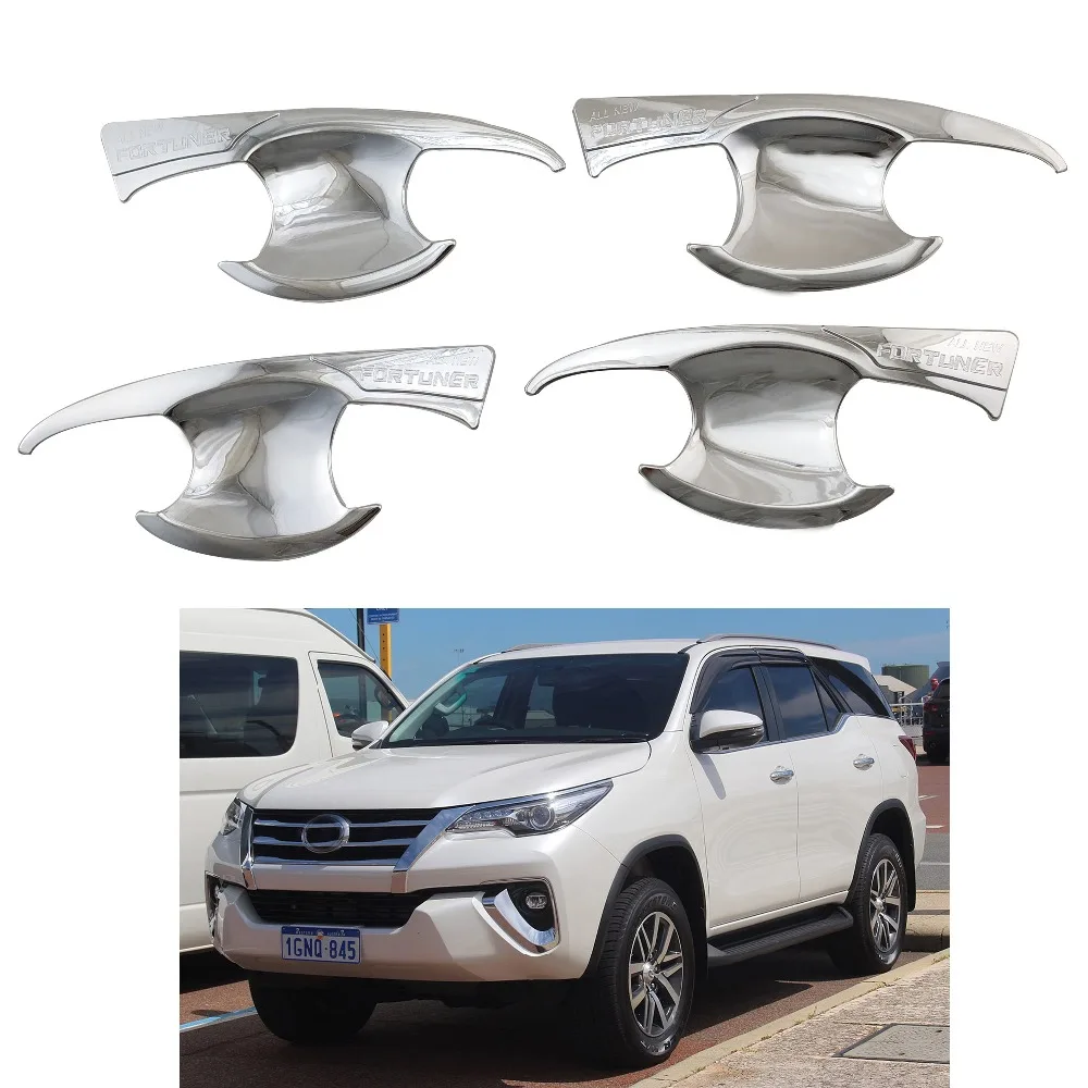 

For Toyota Fortuner 2015 2016 2017 2018 AN50/AN60 of car door handle bowl cover ABS Chrome Accessories Stickers Car Styling