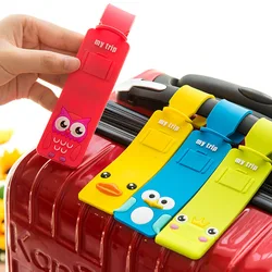 Cute Travel Luggage Label Straps Luggage Tag 2016 For Cartoon Silicone Suitcase Korean Style Name ID Address Tags Luggage Tag