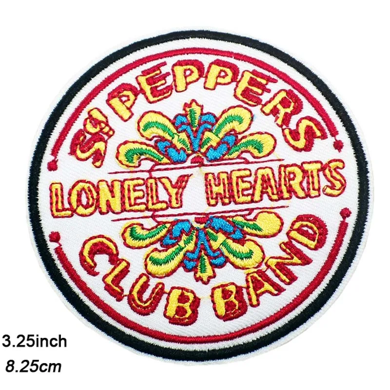 Lonely Hearts Music Band Themes Iron On Embroidered Clothes Patch For Clothing Stickers Garment Apparel Accessories