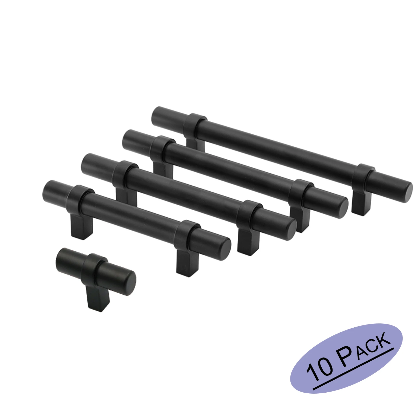 

Goldenwarm Cabinet Handles Black Kitchen Drawer Pulls Modern Cabinet Knobs T Bar Dresser Drawer Pulls Furniture Hardware 10PCS