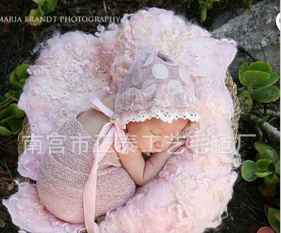 Newborn photography colouful Faux Fur Blanket Basket Stuffer Mongolia Fur Photography Props Newborn Photography Props