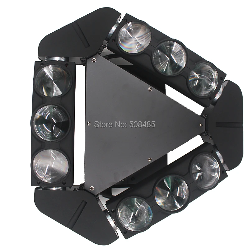 Flight Case With 2Pcs/Lot 9x10W Led Spider Light RGBW 13/45CH DMX Stage Lights Dj Led Spider Moving Head Beam Light Lamp