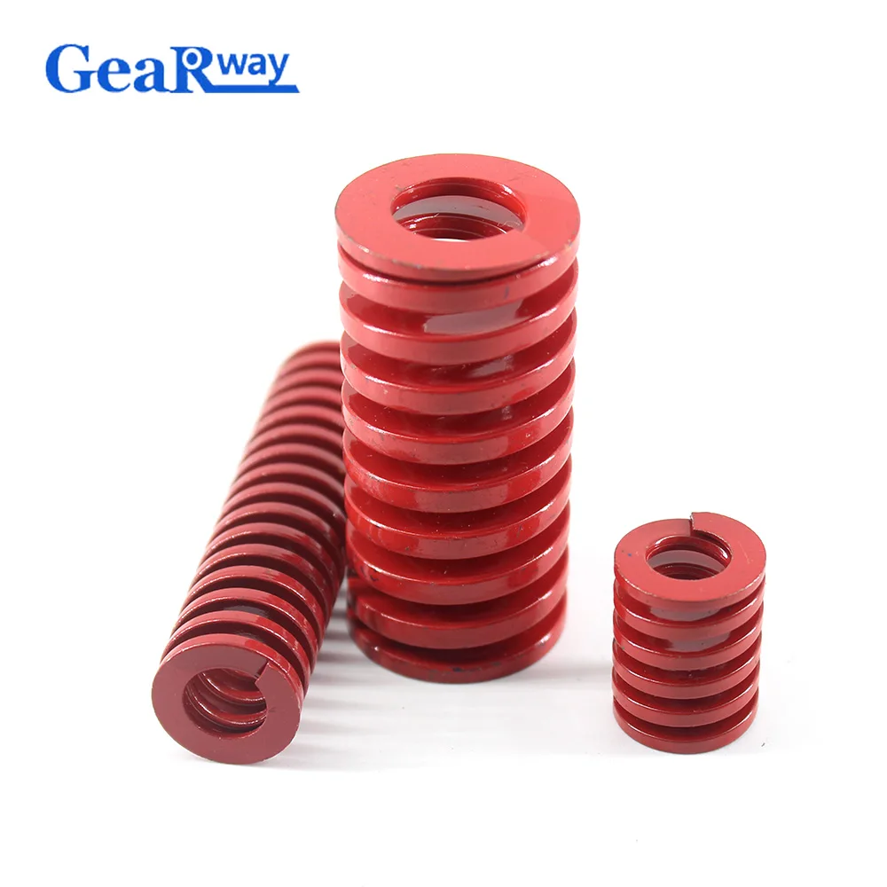 Gearway Red Die Spring Long 38% Compression Ratio Spiral Stamping Compression Die Spring TM25x60/25x65/25x70/25x95/25x100mm